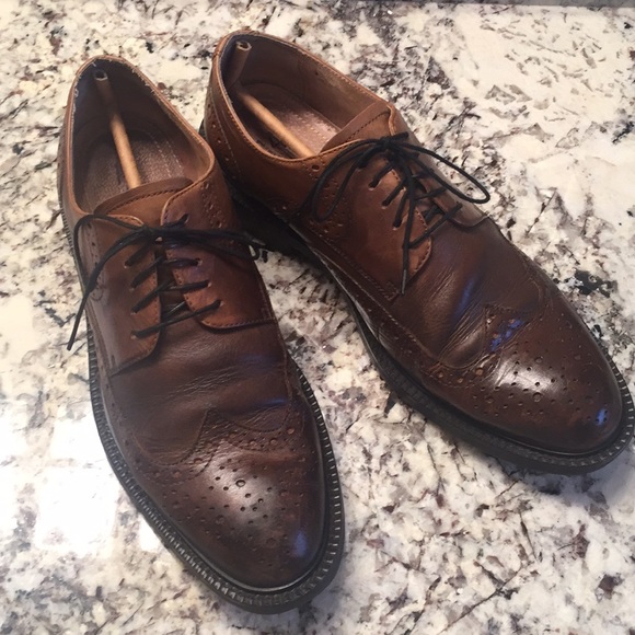 14th and Union Other - Brown Leather Wingtip Derby Oxford Dress Shoes